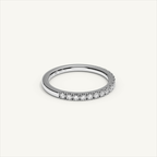 BARI M22 Half Eternity Ring in 18K White Gold – view 2