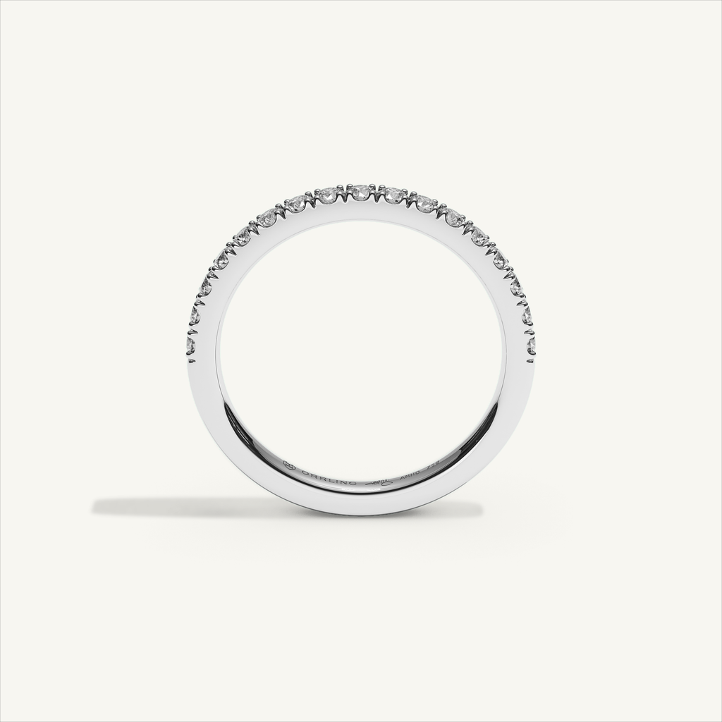 BARI M22 Half Eternity Ring in 18K White Gold – view 3