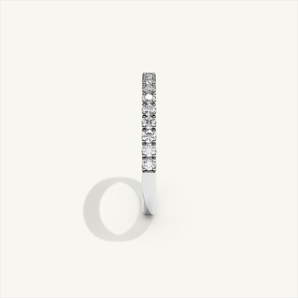 BARI M22 Half Eternity Ring in 18K White Gold – view 4