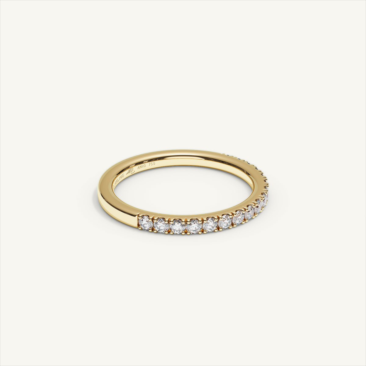 BARI M22 Half Eternity Ring in 18K Yellow Gold – view 2