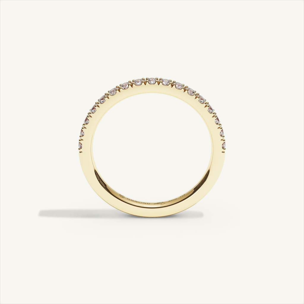 BARI M22 Half Eternity Ring in 18K Yellow Gold – view 3