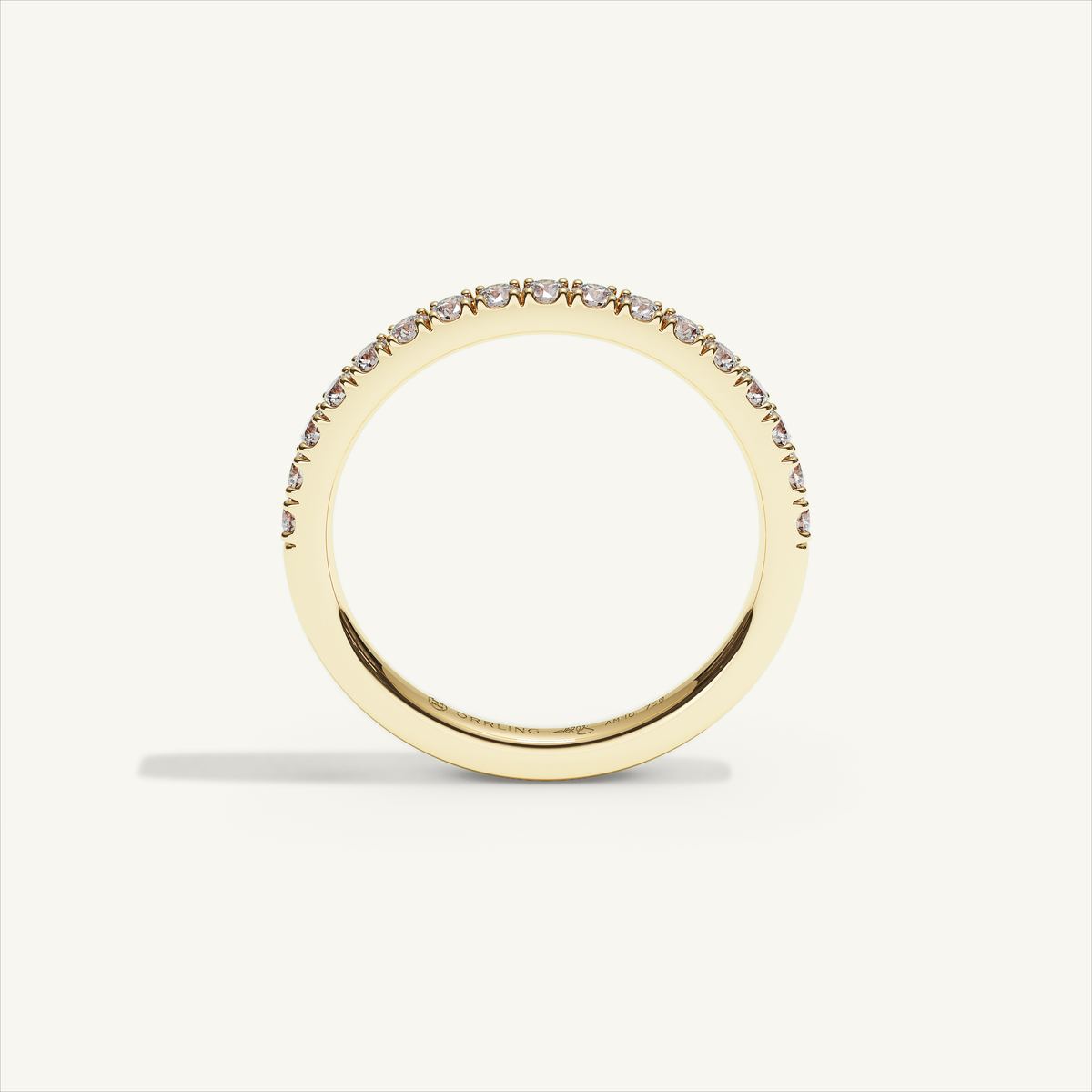 BARI M22 Half Eternity Ring in 18K Yellow Gold – view 3