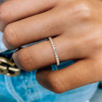 BARI M22 Full Eternity Ring in 18K Rose Gold – worn on hand
