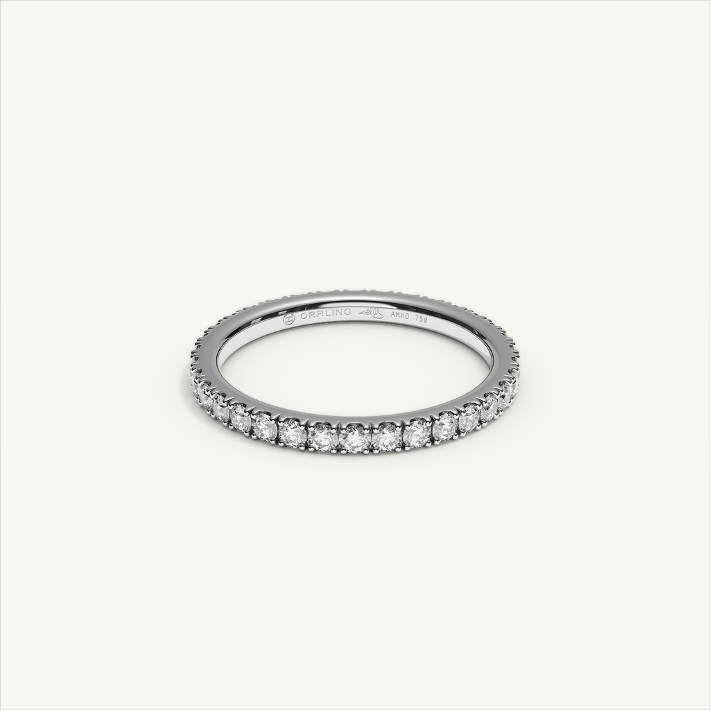 BARI M22 Full Eternity Ring in 18K White Gold – view 1