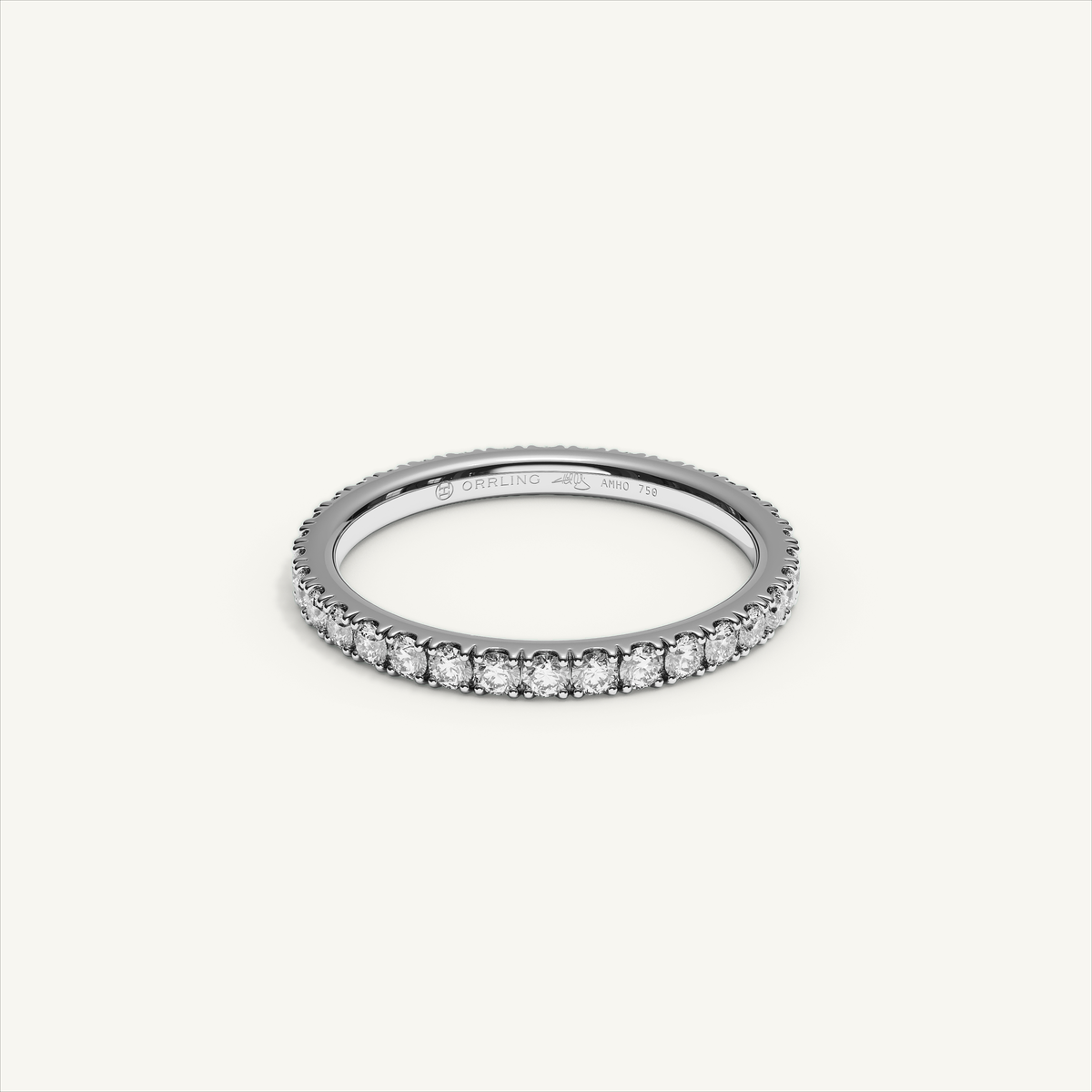 BARI M22 Full Eternity Ring in 18K White Gold – view 1