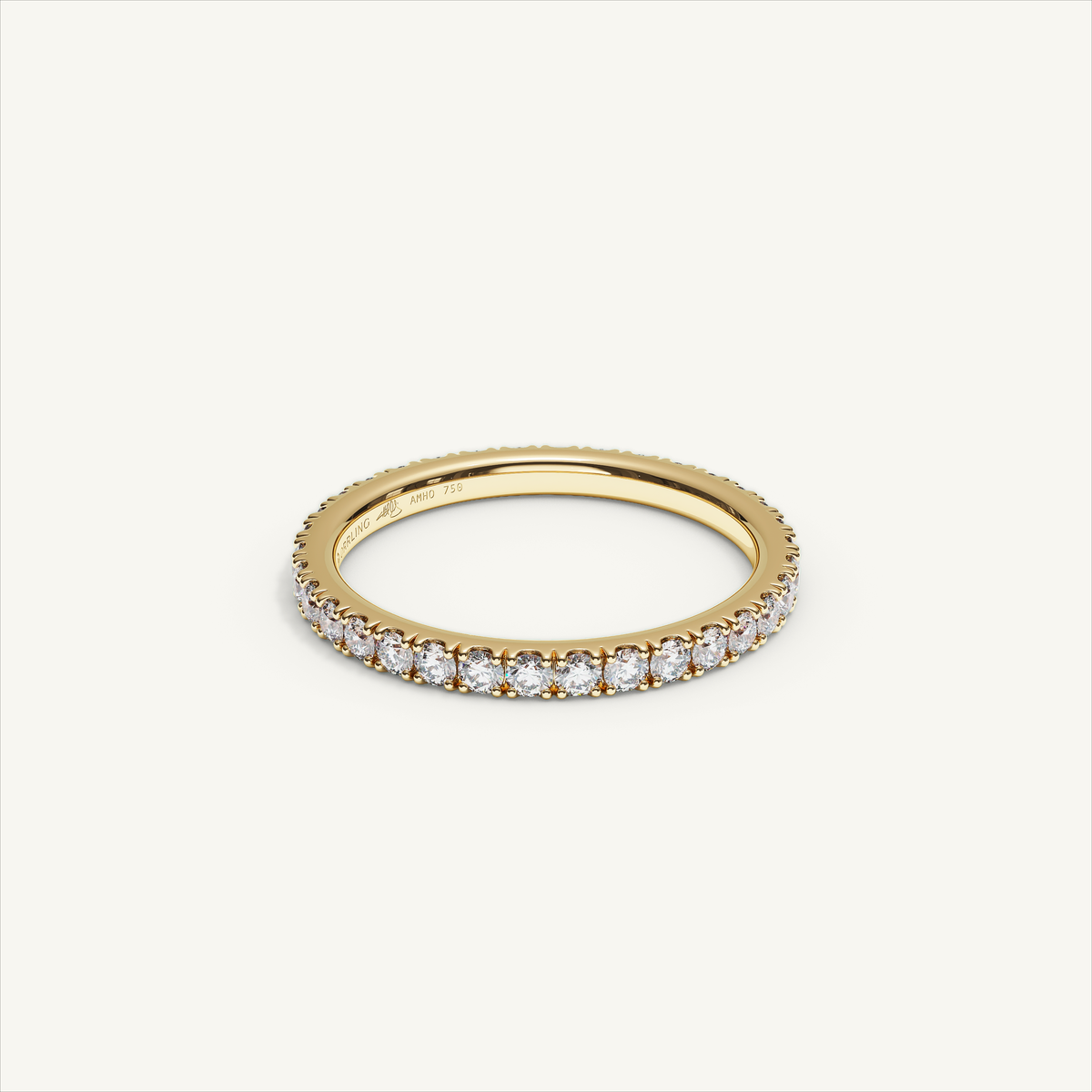 BARI M22 Full Eternity Ring in 18K Yellow Gold – view 2