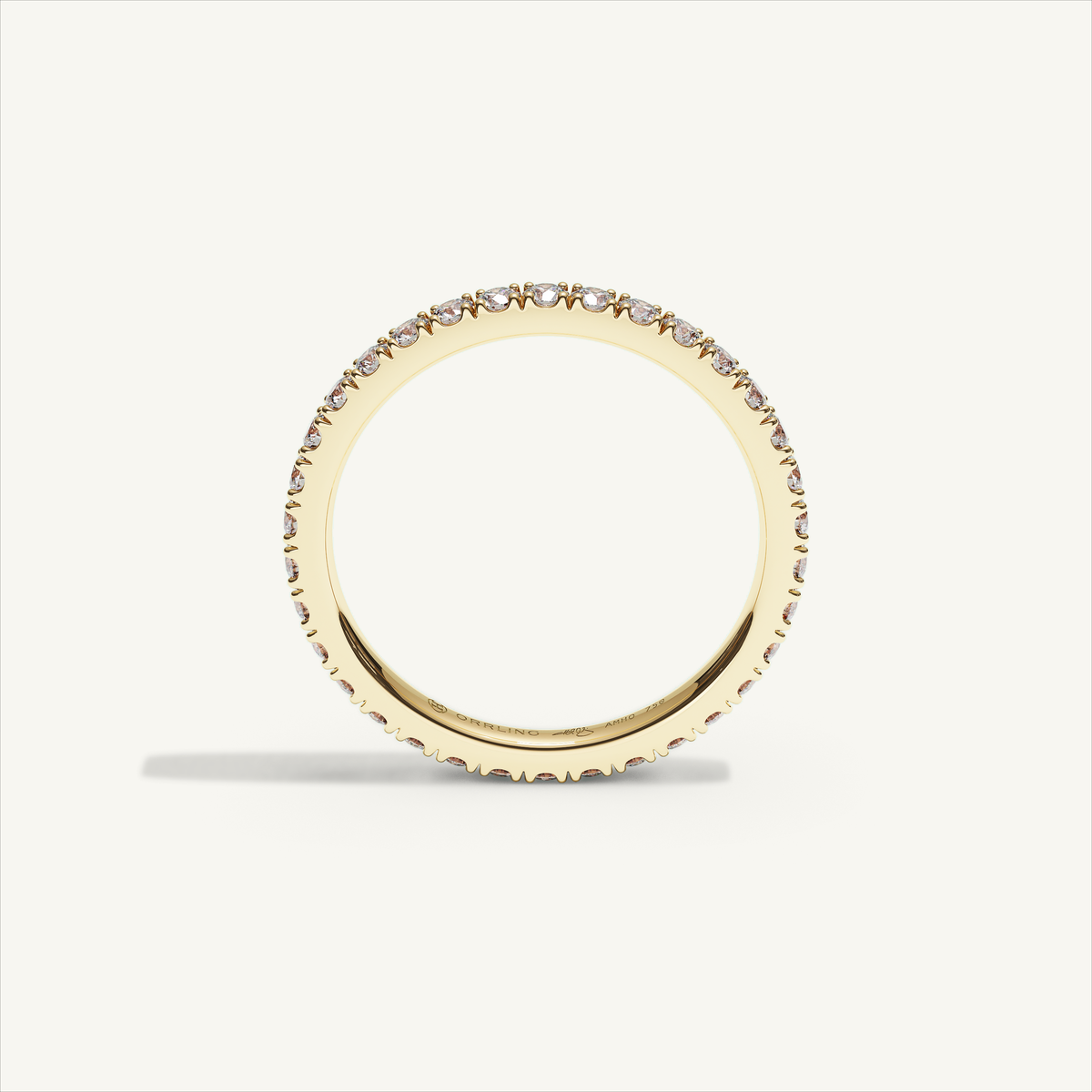 BARI M22 Full Eternity Ring in 18K Yellow Gold – view 3
