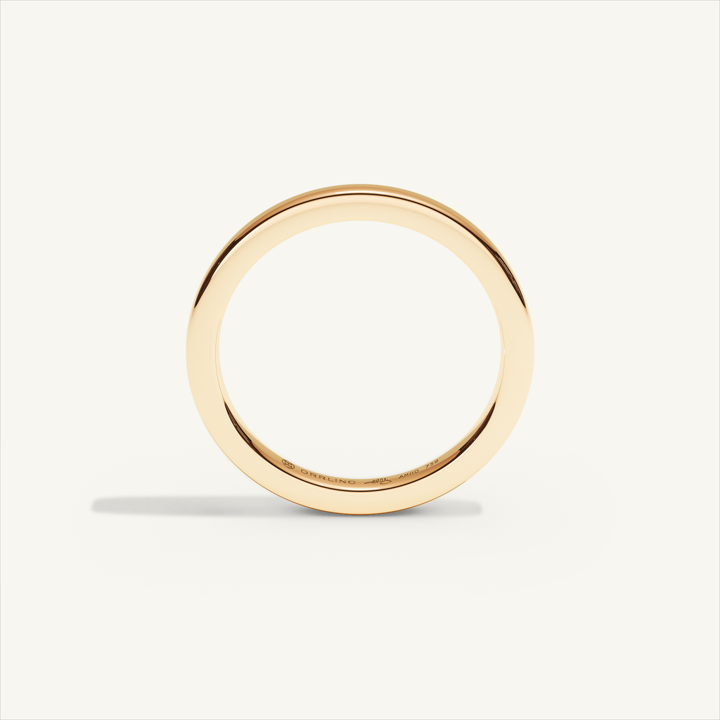 BASTION 2 mm — 18K rose gold plain wedding band, product view 2