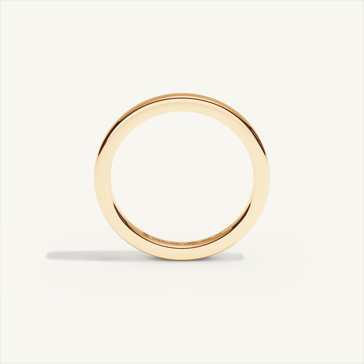 BASTION 2 mm — 18K rose gold plain wedding band, product view 2