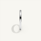 BASTION 2 mm — 18K white gold plain wedding band, product view 3