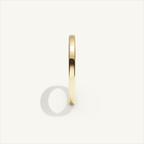 BASTION 2 mm — 18K yellow gold plain wedding band, product view 3