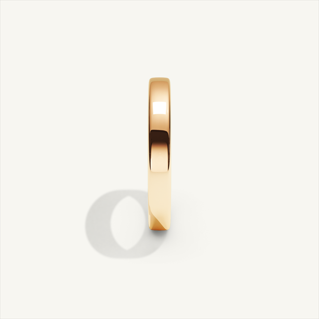 BASTION 3 mm Wedding Band in 18K Rose Gold – view 4