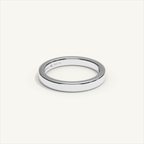BASTION 3 mm Wedding Band in 18K White Gold – view 2