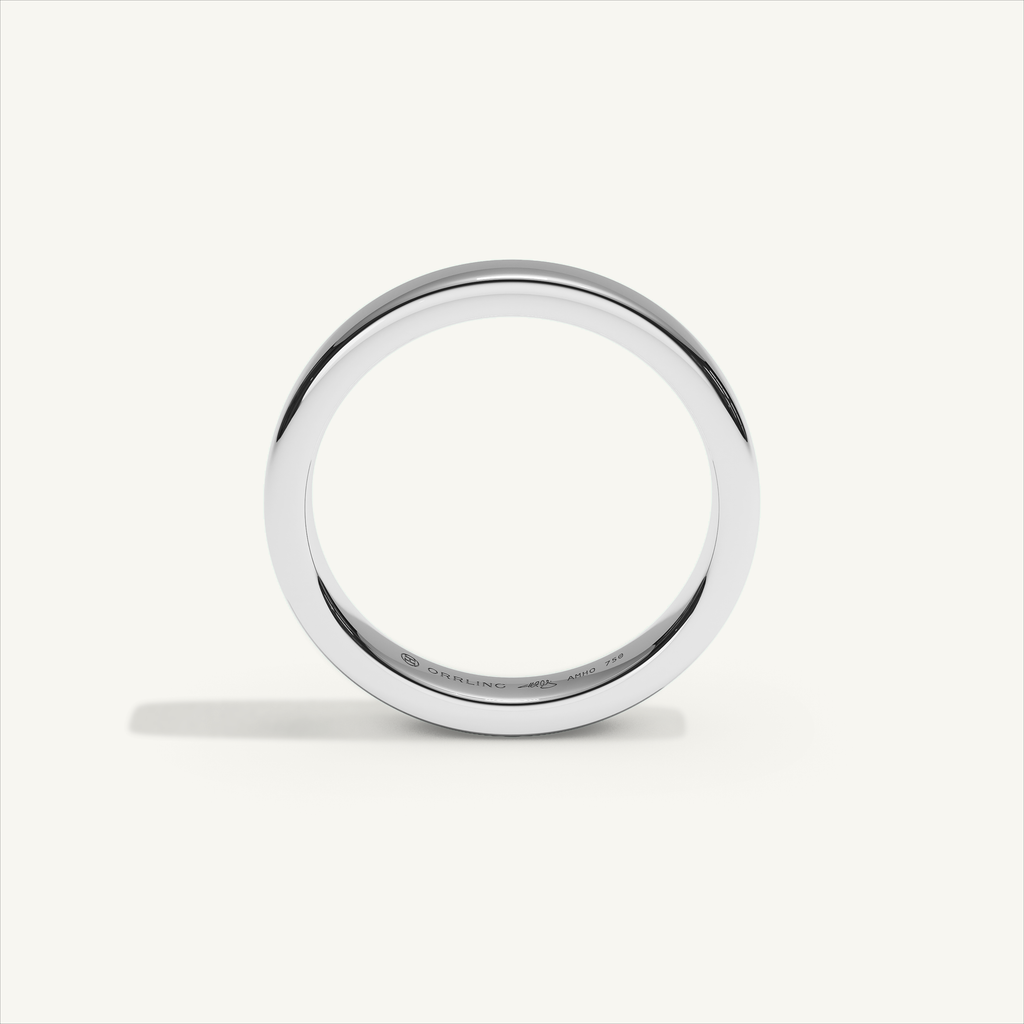 BASTION 3 mm Wedding Band in 18K White Gold – view 3