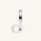 BASTION 3 mm Wedding Band in 18K White Gold – view 4