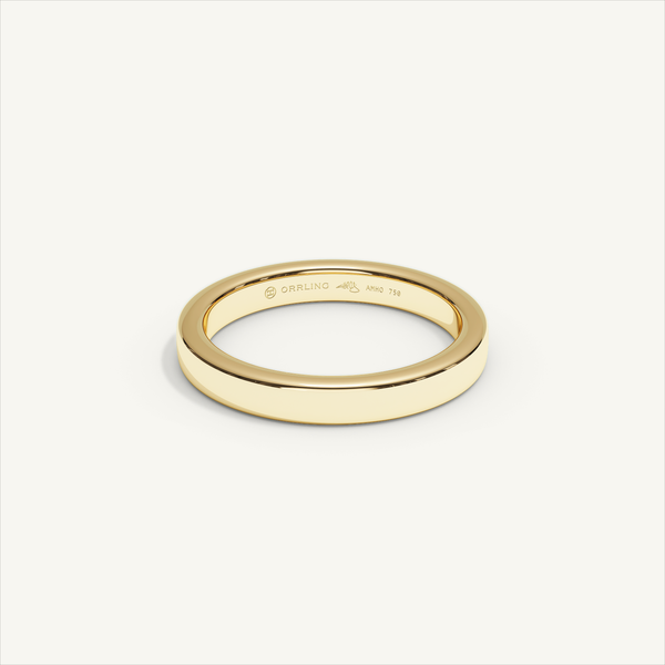BASTION 3 mm Wedding Band in 18K Yellow Gold – view 1