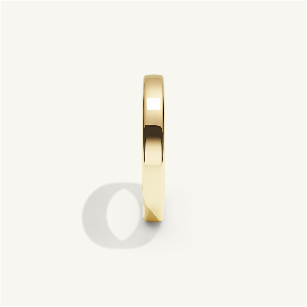 BASTION 3 mm Wedding Band in 18K Yellow Gold – view 4