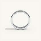 BASTION 4 mm — 18K white gold plain wedding band, product view 2