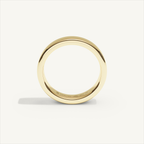 BASTION 4 mm — 18K yellow gold plain wedding band, product view 2
