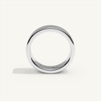 BASTION 5 mm — 18K white gold plain wedding band, product view 2