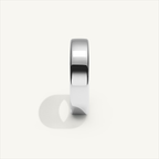 BASTION 5 mm — 18K white gold plain wedding band, product view 3