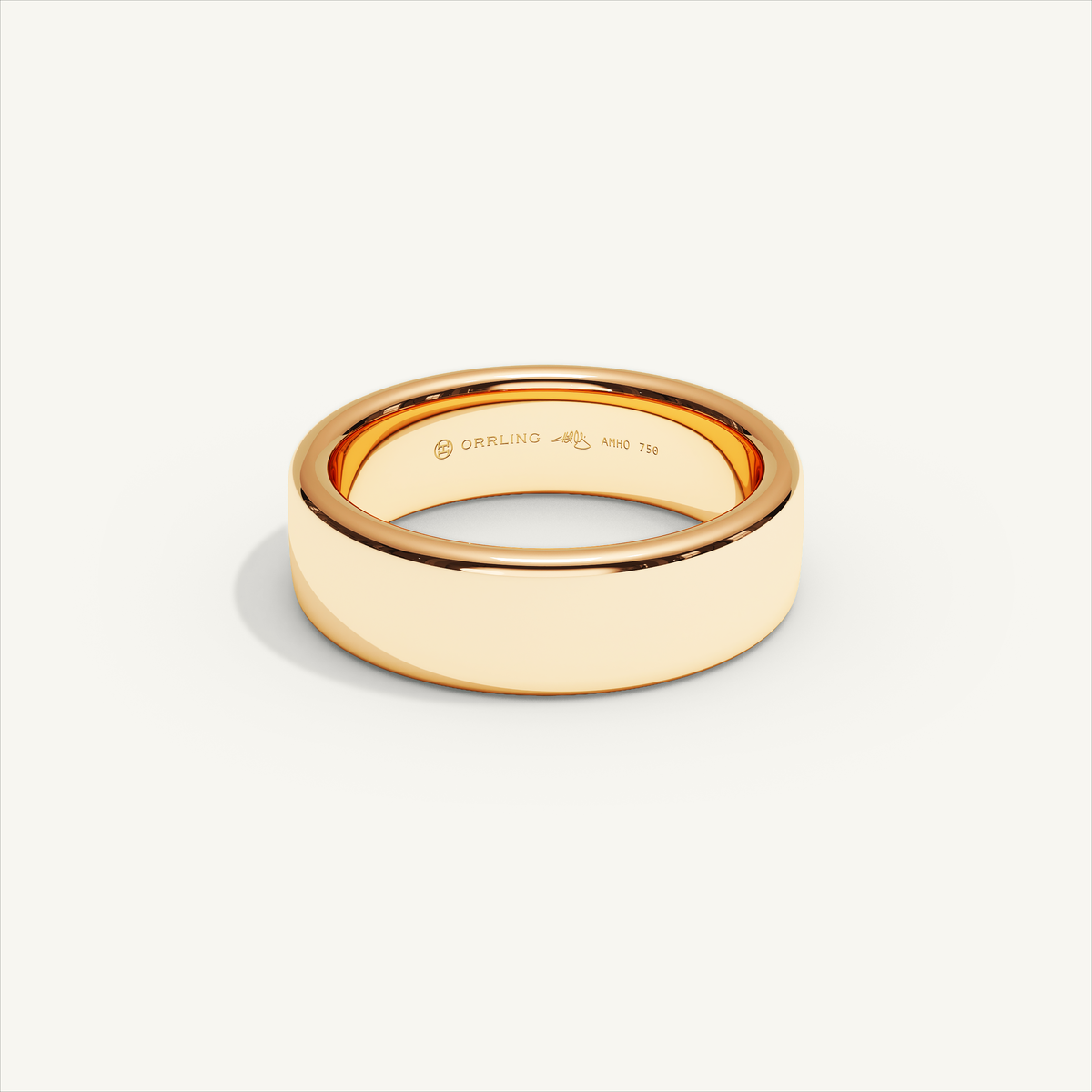 BASTION 6 mm — 18K rose gold plain wedding band, product view 0