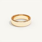 BASTION 6 mm — 18K rose gold plain wedding band, product view 1