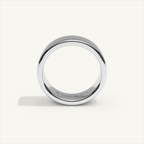 BASTION 6 mm — 18K white gold plain wedding band, product view 2
