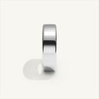 BASTION 6 mm — 18K white gold plain wedding band, product view 3