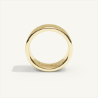 BASTION 6 mm — 18K yellow gold plain wedding band, product view 2