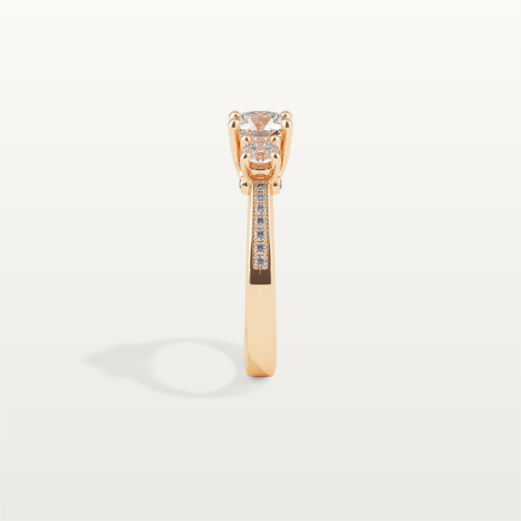 BEATRIX Trilogy Ring in 18K rose gold – side view