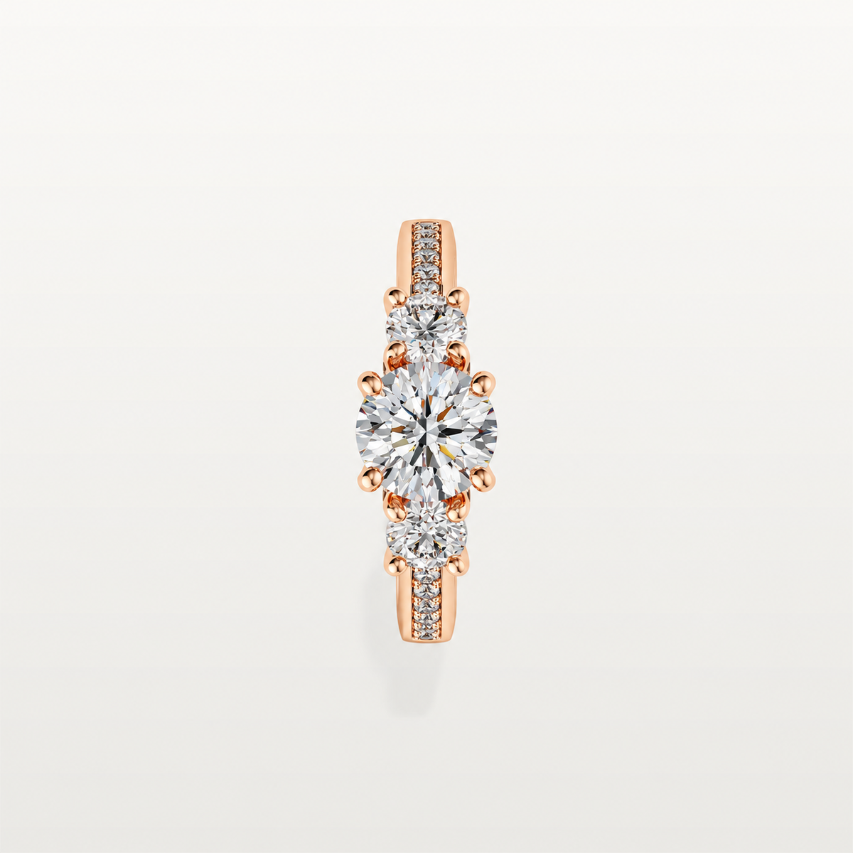BEATRIX Trilogy Ring in 18K rose gold – top view
