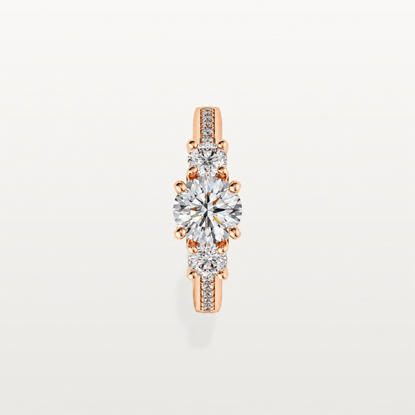 BEATRIX Trilogy Ring in 18K rose gold – top view