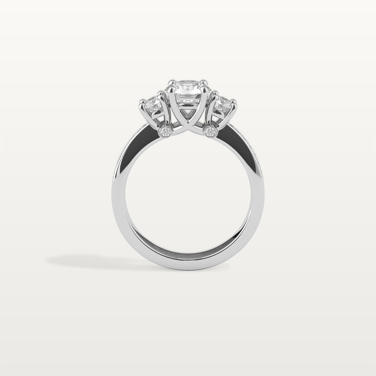 BEATRIX Trilogy Ring in 18K white gold – setting profile
