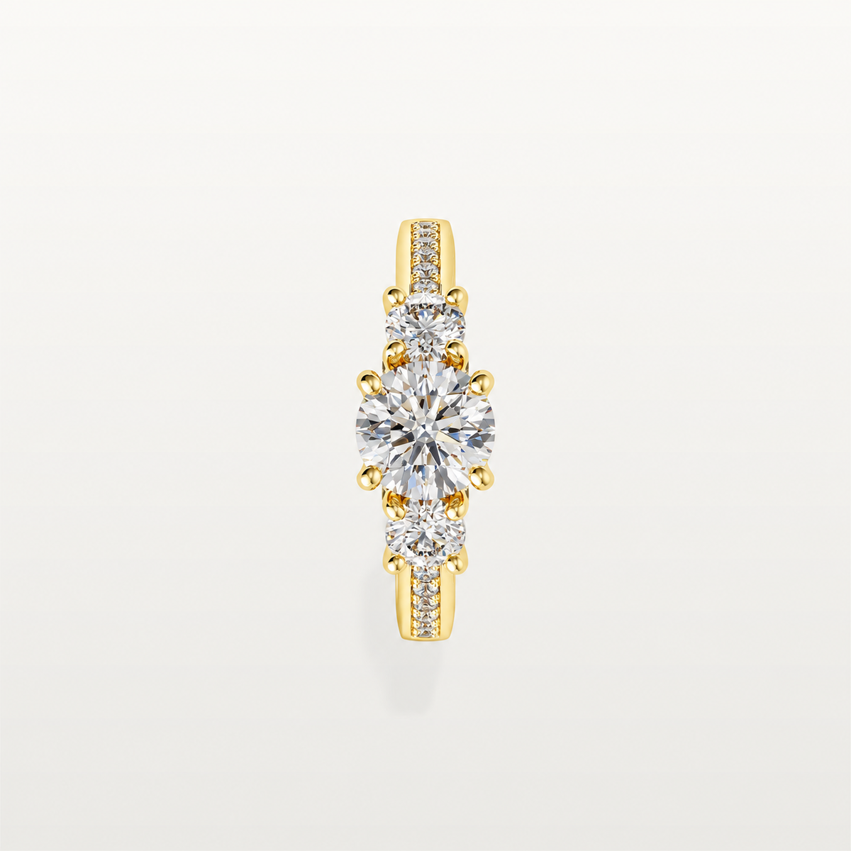BEATRIX Trilogy Ring in 18K yellow gold – top view