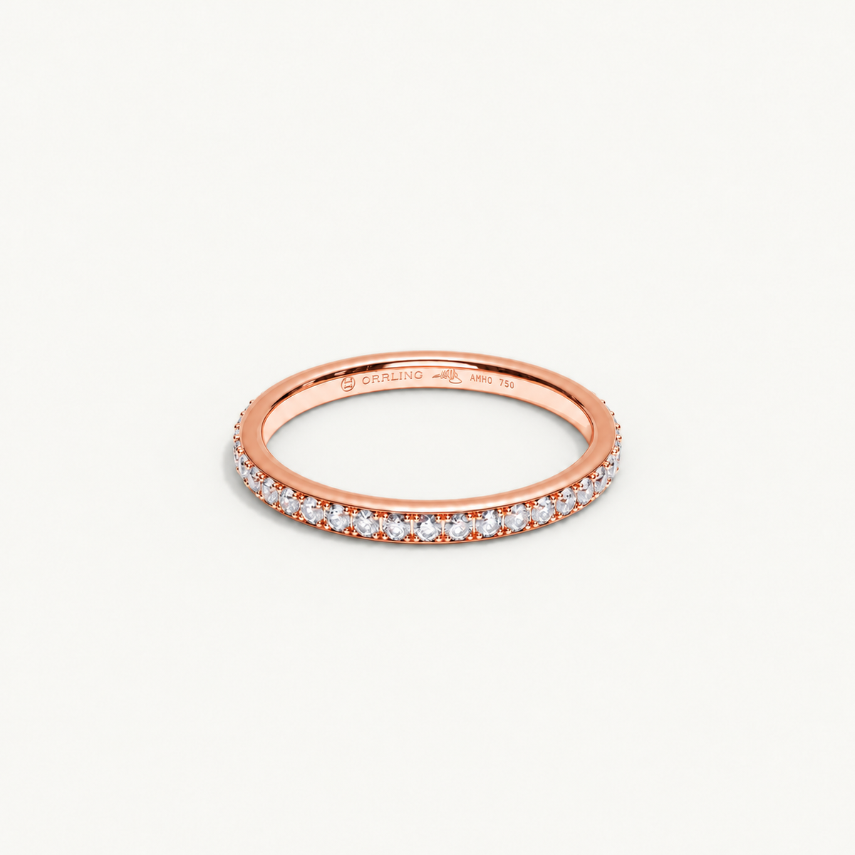CANAL 92-2 Full Eternity Ring, 18K rose gold, design visualization, view 1