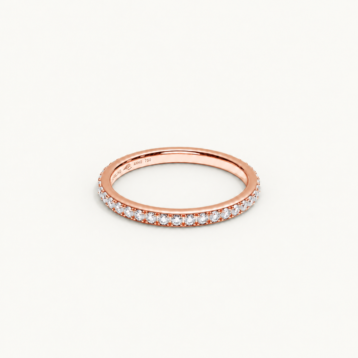 CANAL 92-2 Full Eternity Ring, 18K rose gold, design visualization, view 2