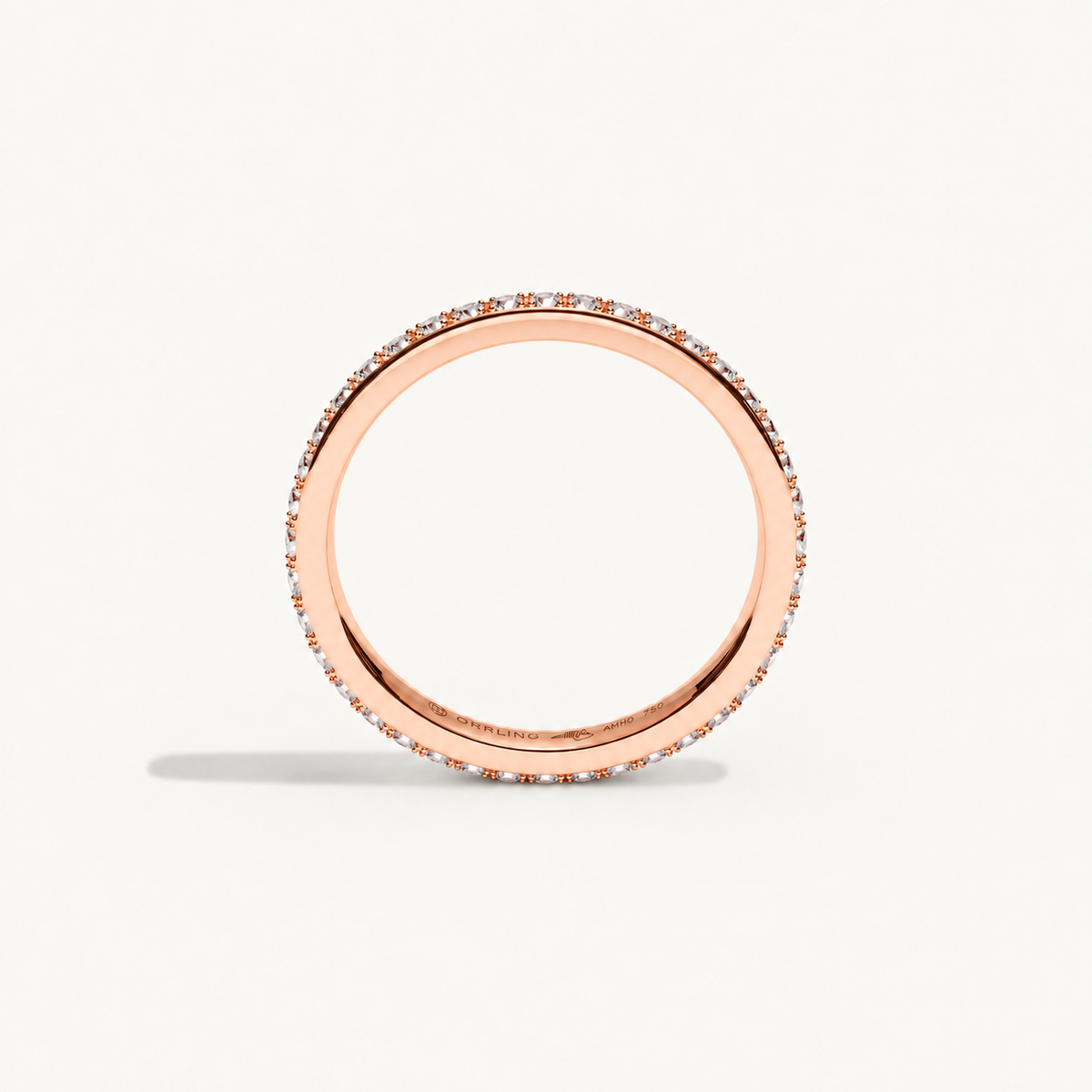 CANAL 92-2 Full Eternity Ring, 18K rose gold, design visualization, view 3