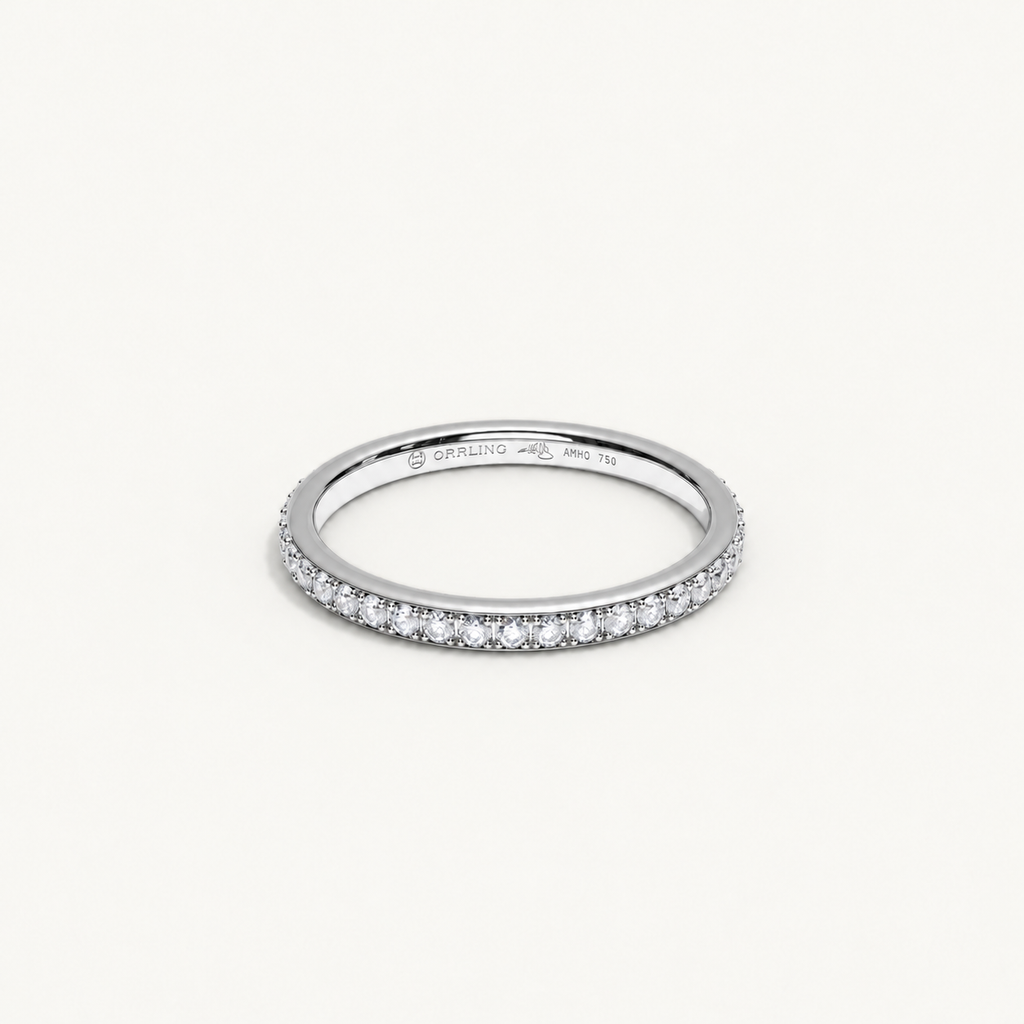 CANAL 92-2 Full Eternity Ring, 18K white gold, design visualization, view 1