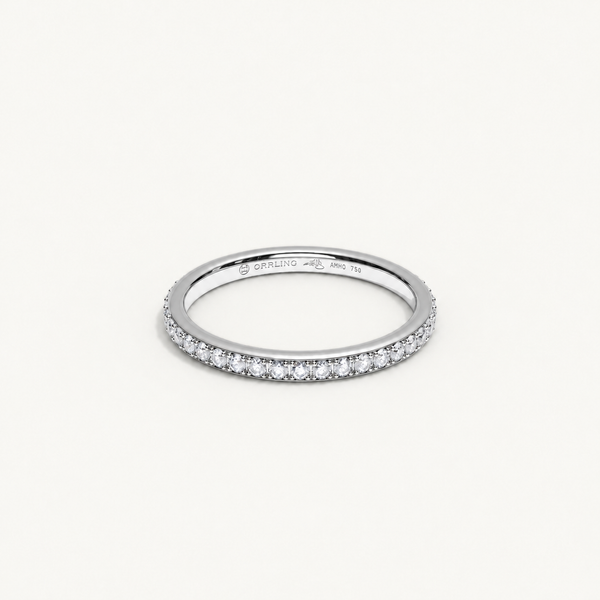CANAL 92-2 Full Eternity Ring, 18K white gold, design visualization, view 1