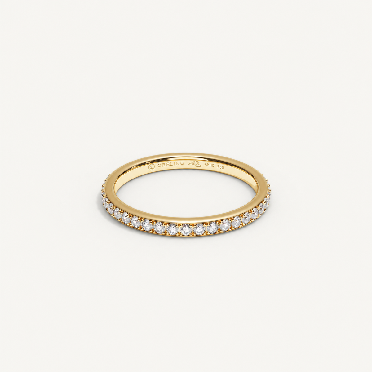 CANAL 92-2 Full Eternity Ring, 18K yellow gold, design visualization, view 1