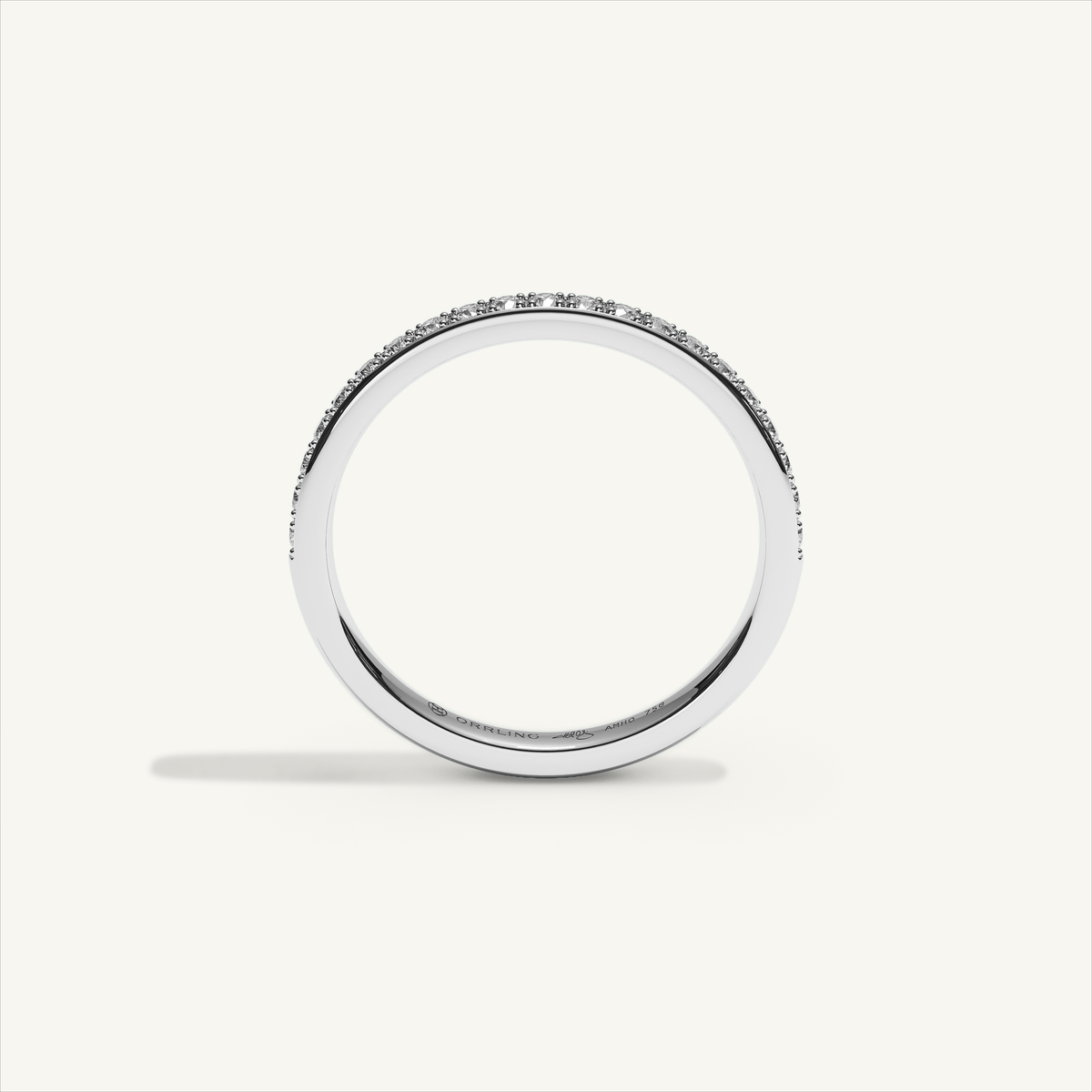 CANAL 92-2 Half Eternity Ring, 18K white gold, view 3