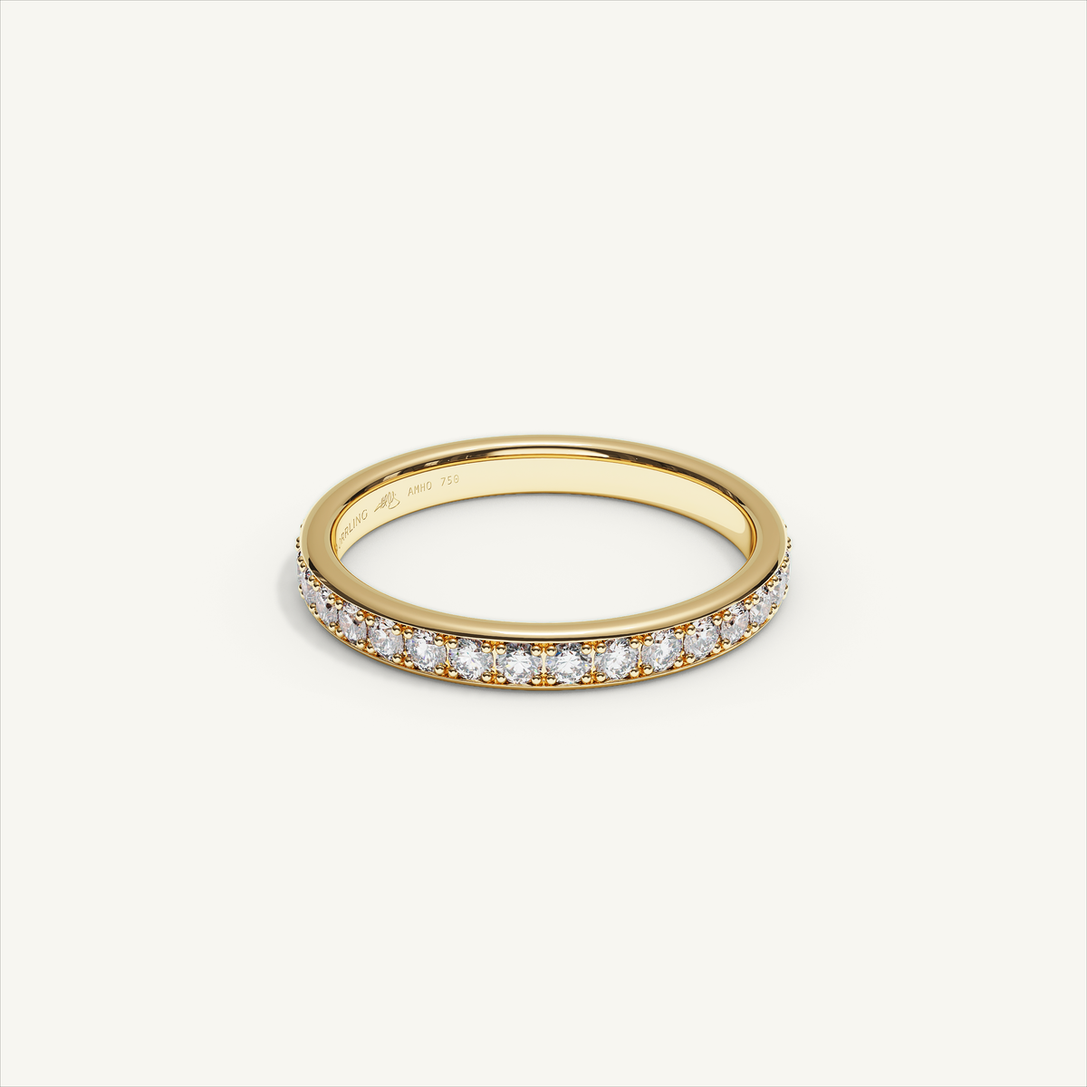 CANAL 92-2.5 Full Eternity Ring, 18K yellow gold, view 2