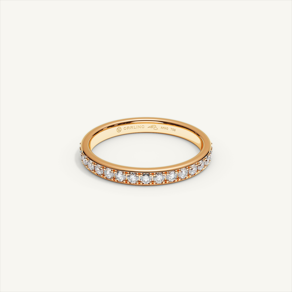 CANAL 92-2.5 Half Eternity Ring, 18K rose gold, view 1