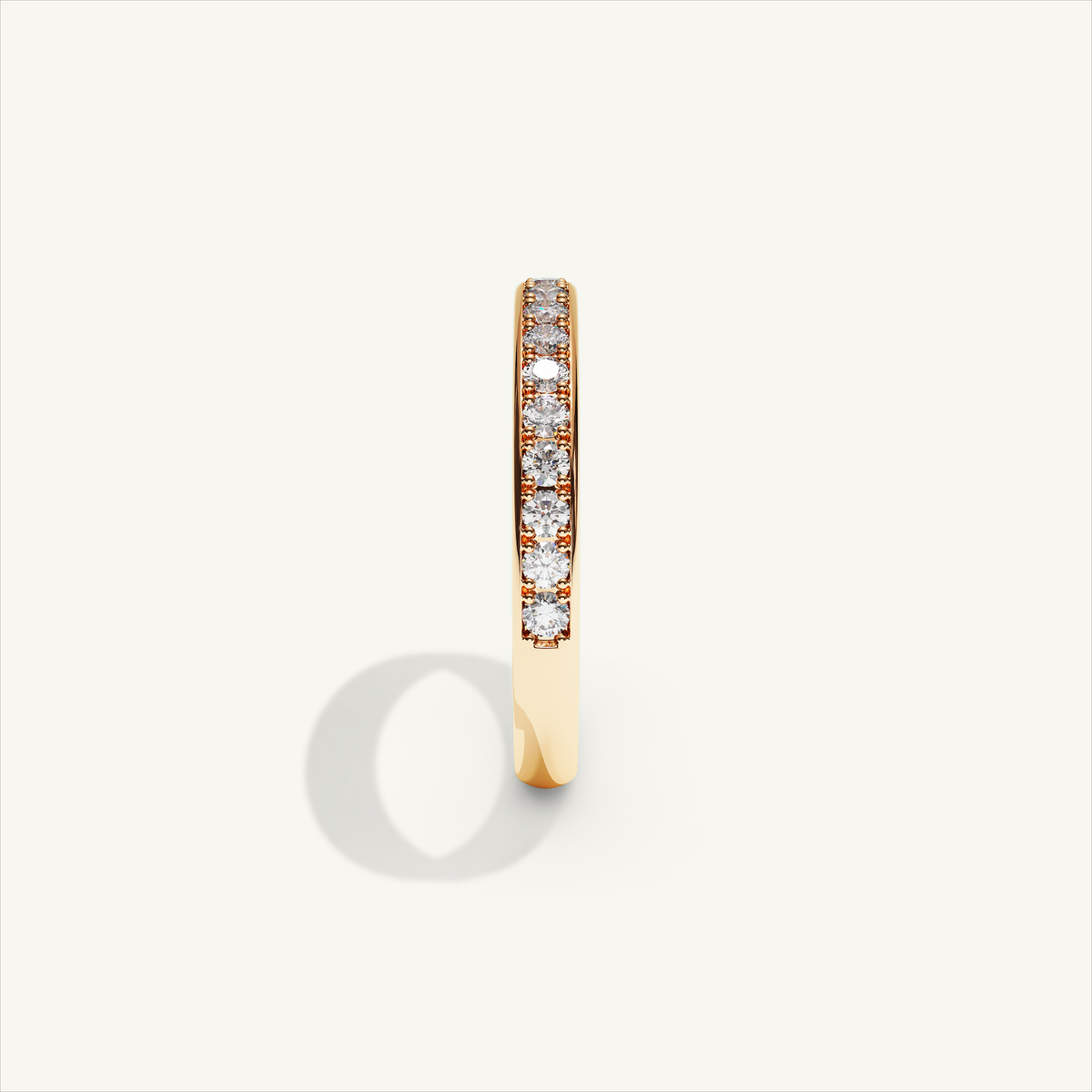 CANAL 92-2.5 Half Eternity Ring, 18K rose gold, view 4
