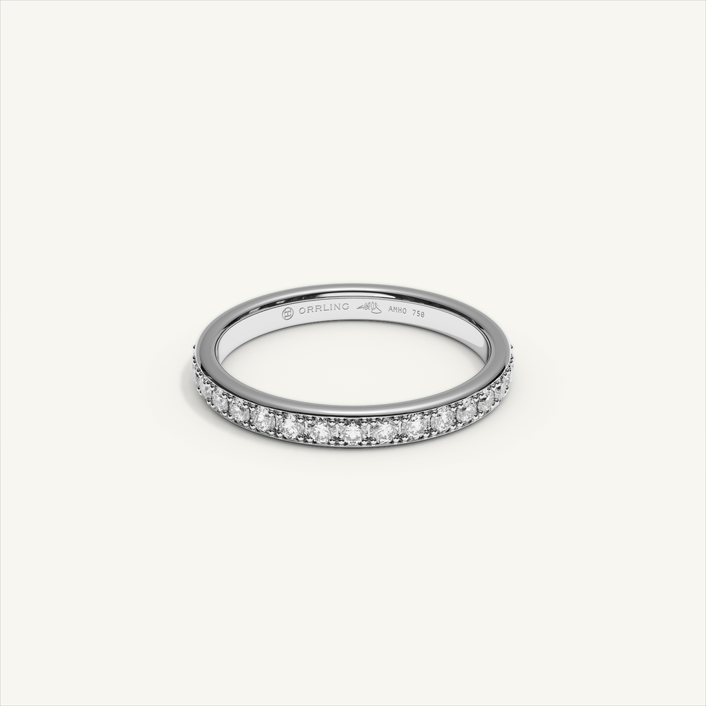 CANAL 92-2.5 Half Eternity Ring, 18K white gold, view 1