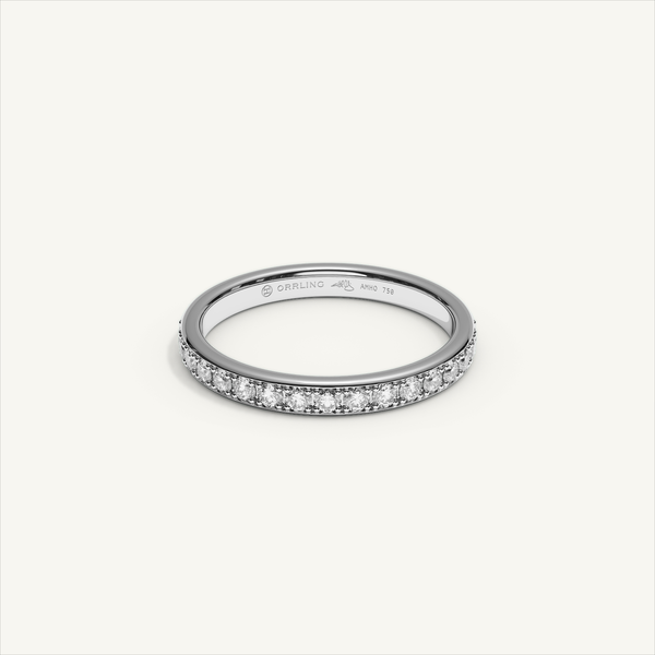 CANAL 92-2.5 Half Eternity Ring, 18K white gold, view 1