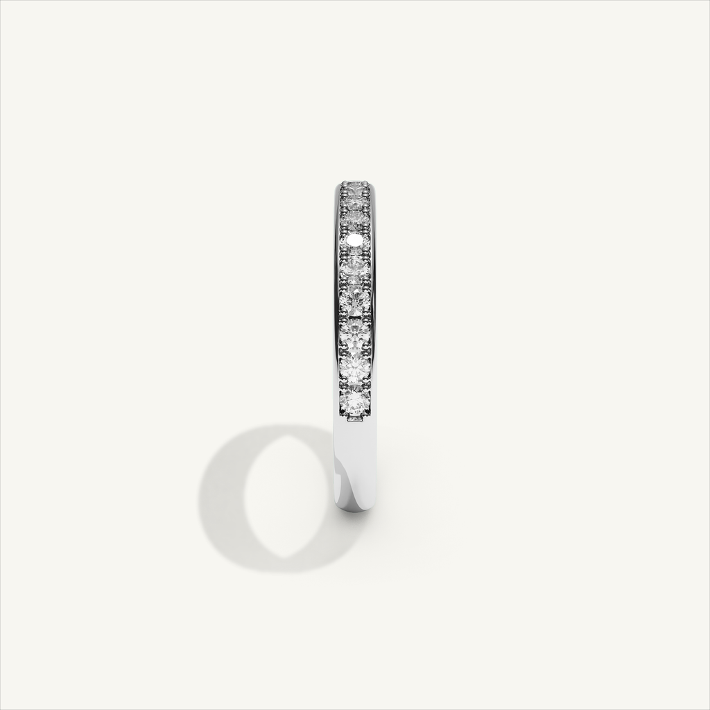 CANAL 92-2.5 Half Eternity Ring, 18K white gold, view 4