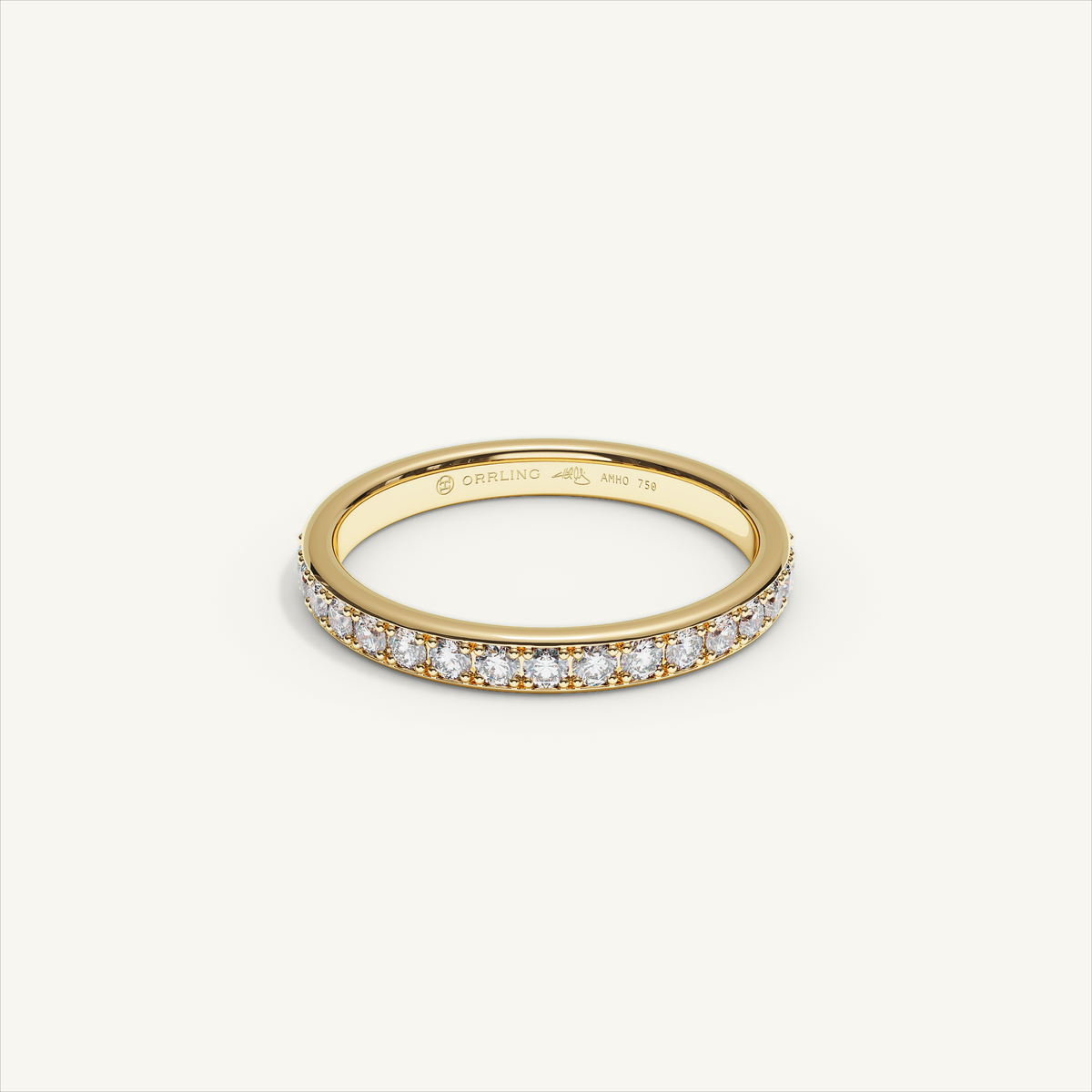 CANAL 92-2.5 Half Eternity Ring, 18K yellow gold, view 1