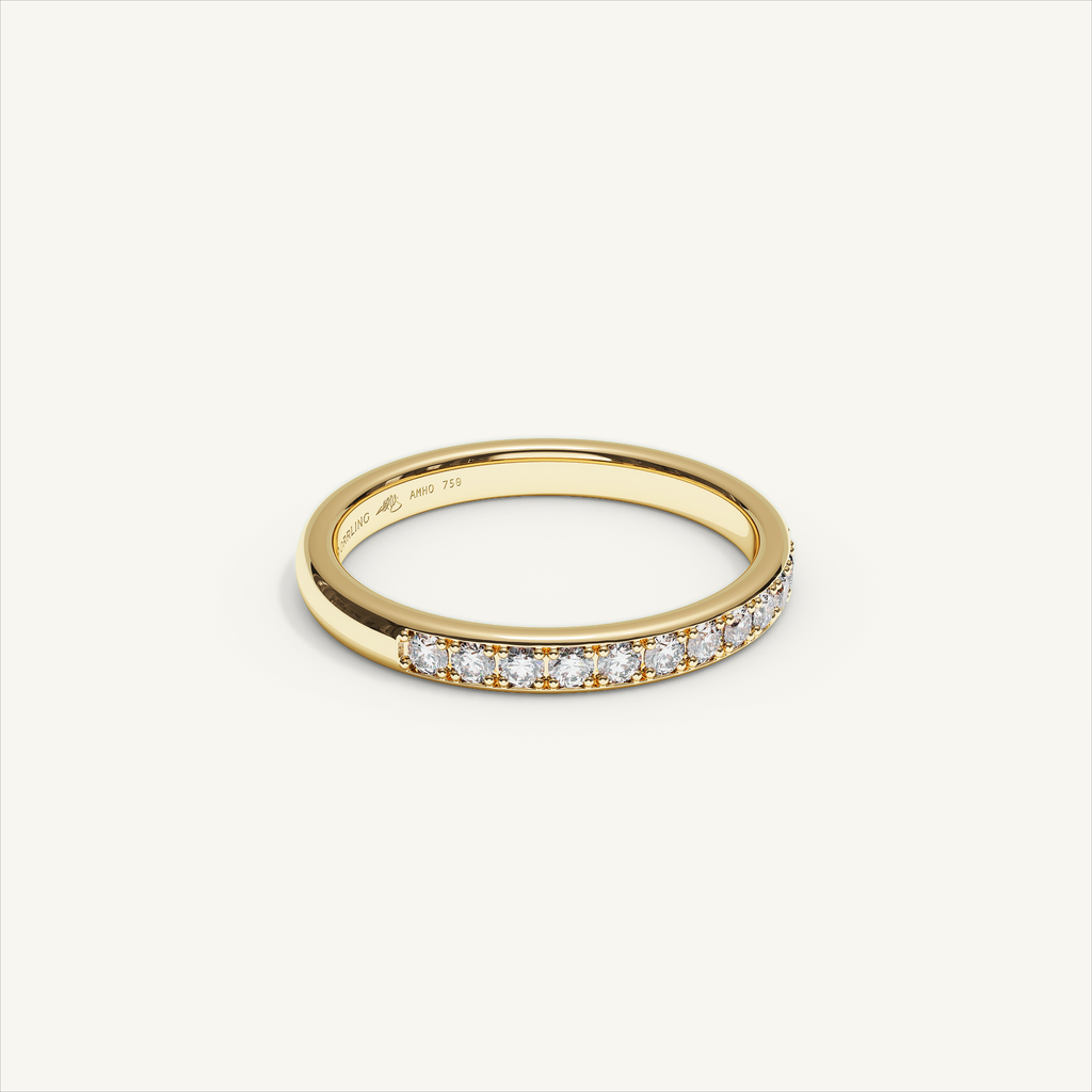 CANAL 92-2.5 Half Eternity Ring, 18K yellow gold, view 2